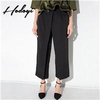 Vogue Split Front High Waisted One Color Summer Capris Wide Leg Pant Suit - Bonny YZOZO Boutique Sto