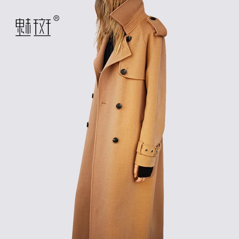 My Stuff, Oversized Column Double Breasted Wool Over Knee Wool Coat Overcoat - Bonny YZOZO Boutique