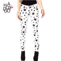 Vogue Printed Slimming Cowboy Star Summer Skinny Jean Pencil Trouser - Bonny YZOZO Boutique Store