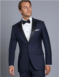 Attire. Men's Navy Slim Fit Dinner JacketNavy, Plain, Slim Fit £209