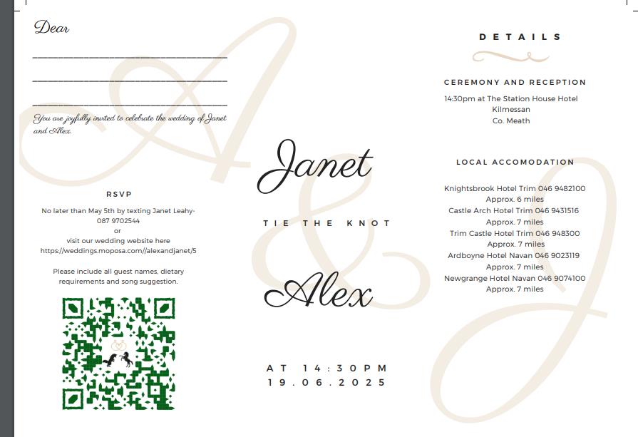 Invites and signs